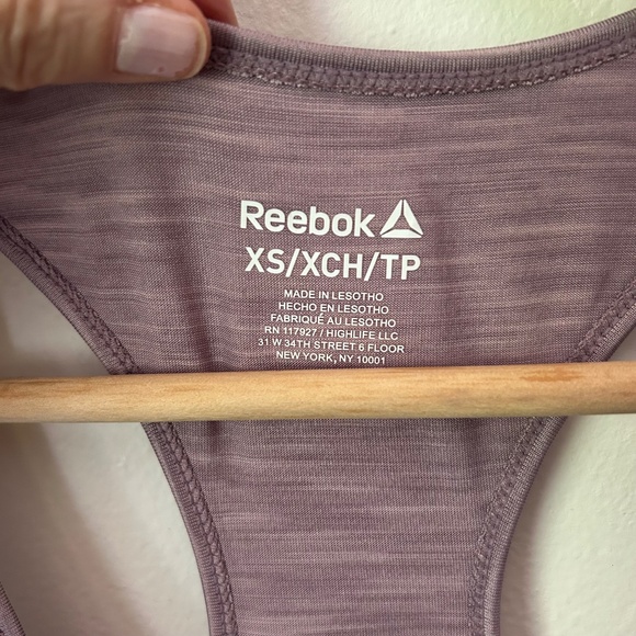 Reebok Racer Back Workout Tank Heathered Mauve -XS - Picture 4 of 8